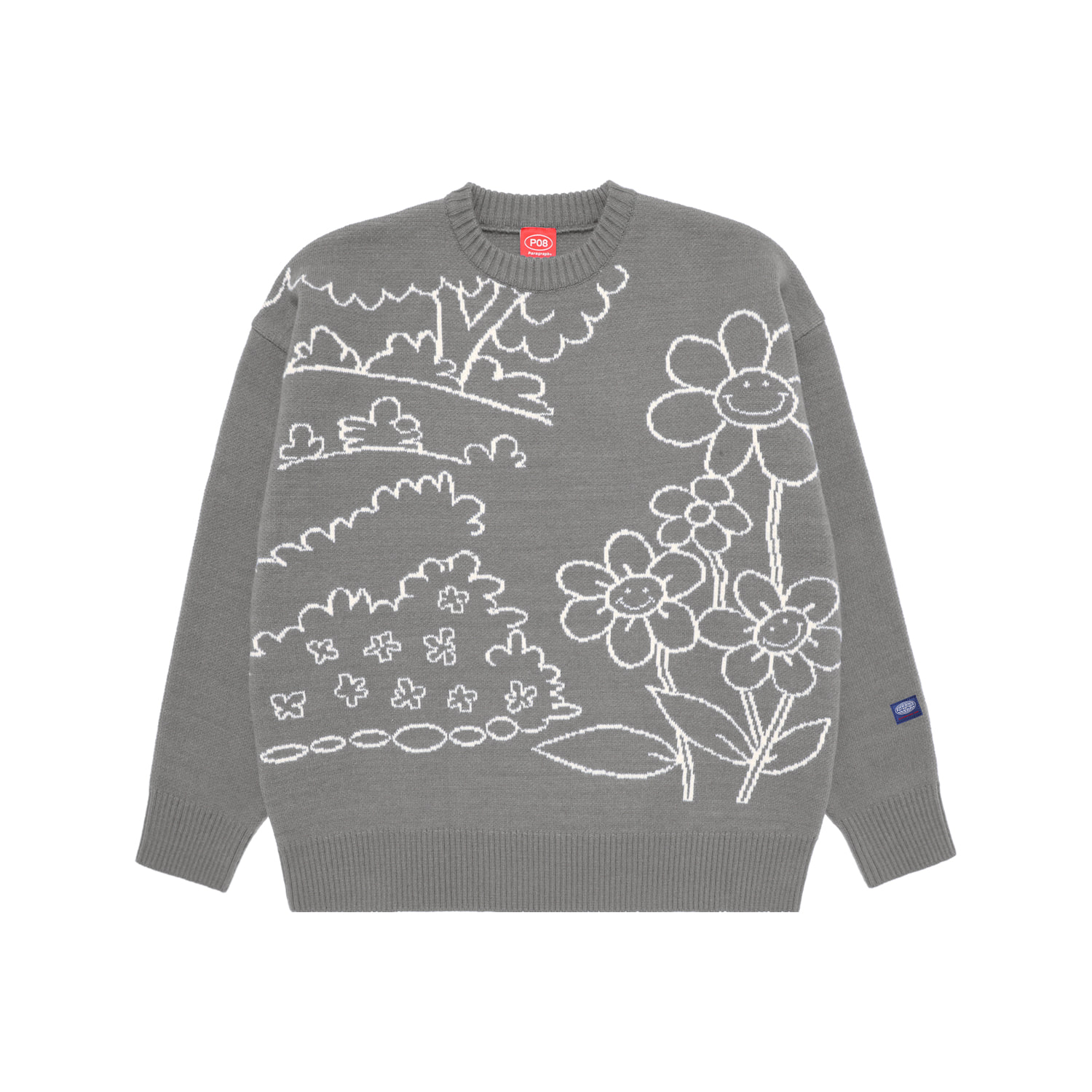 FLOWER DRAWING KNIT